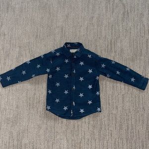 Zara jean star button up shirt